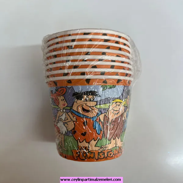 Taş Devri Temalı Karton Bardak